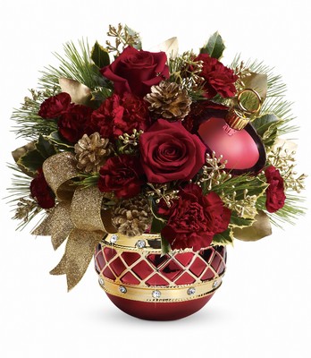 Teleflora's Jeweled Ornament Bouquet